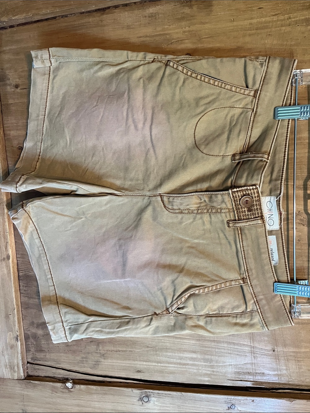 Anthropologie Washed Khaki Flat-Front Women’s Chino Shorts